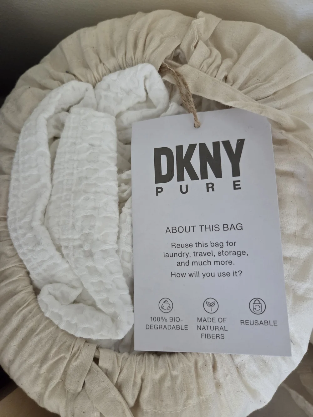 DKNY Pure Waffle Backtab Light Filtering White Curtain Panel Pair (Set of 2)